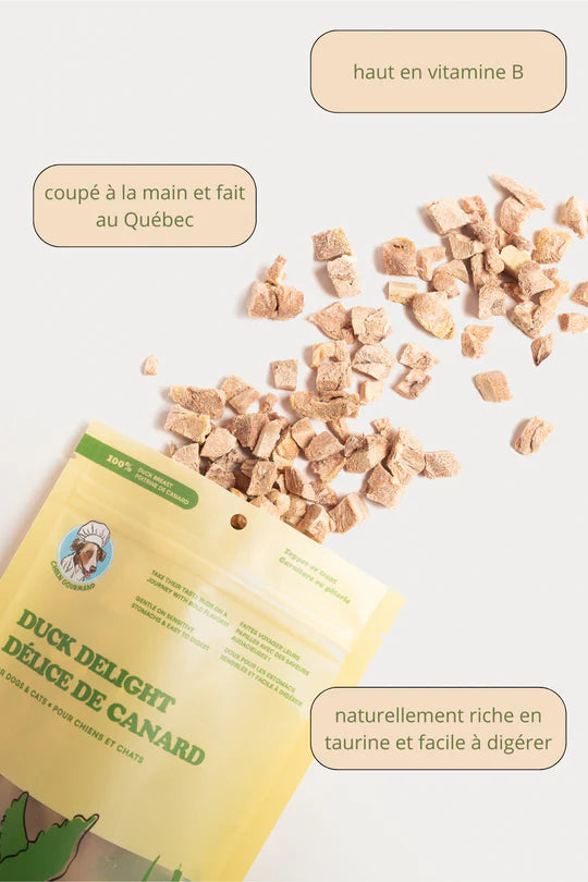 Chien gourmand - Poitrine de canard lyophilisée