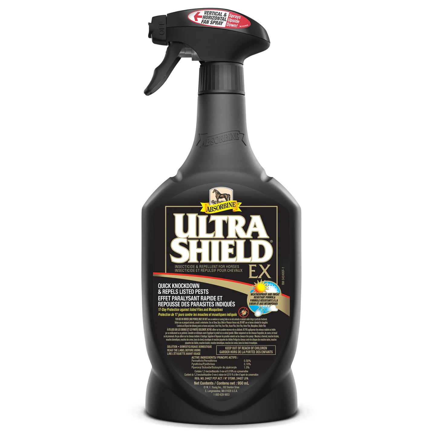 Ultrashield - Spray anti-mouches premium pour chevaux