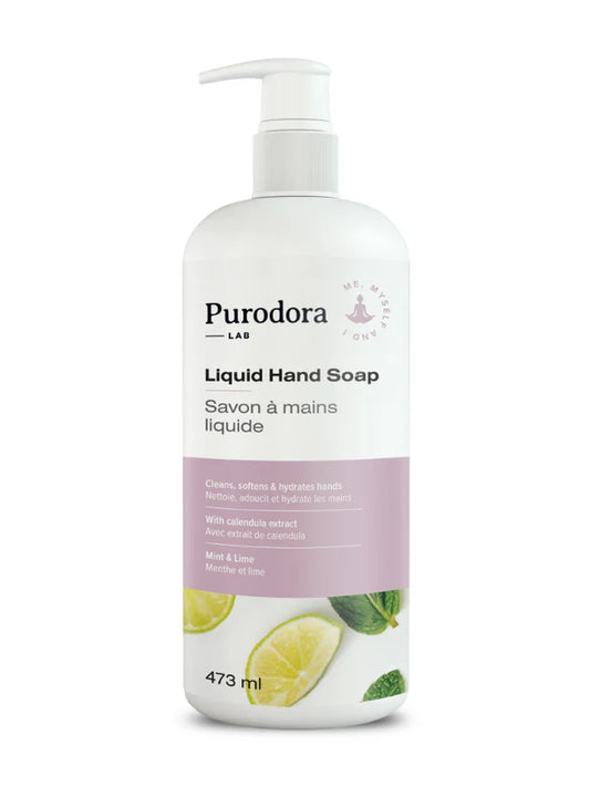 Purodora - Savon à main liquide - menthe et lime